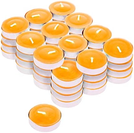 Invero 60 Pack of Fragranced Tea Light Scented Candles - 2.5 Hours Burn Time - Includes Fresh Berries, Fresh Peach, Wild Lavender, Indulgent Vanilla, and Mountain Spring Fragrances