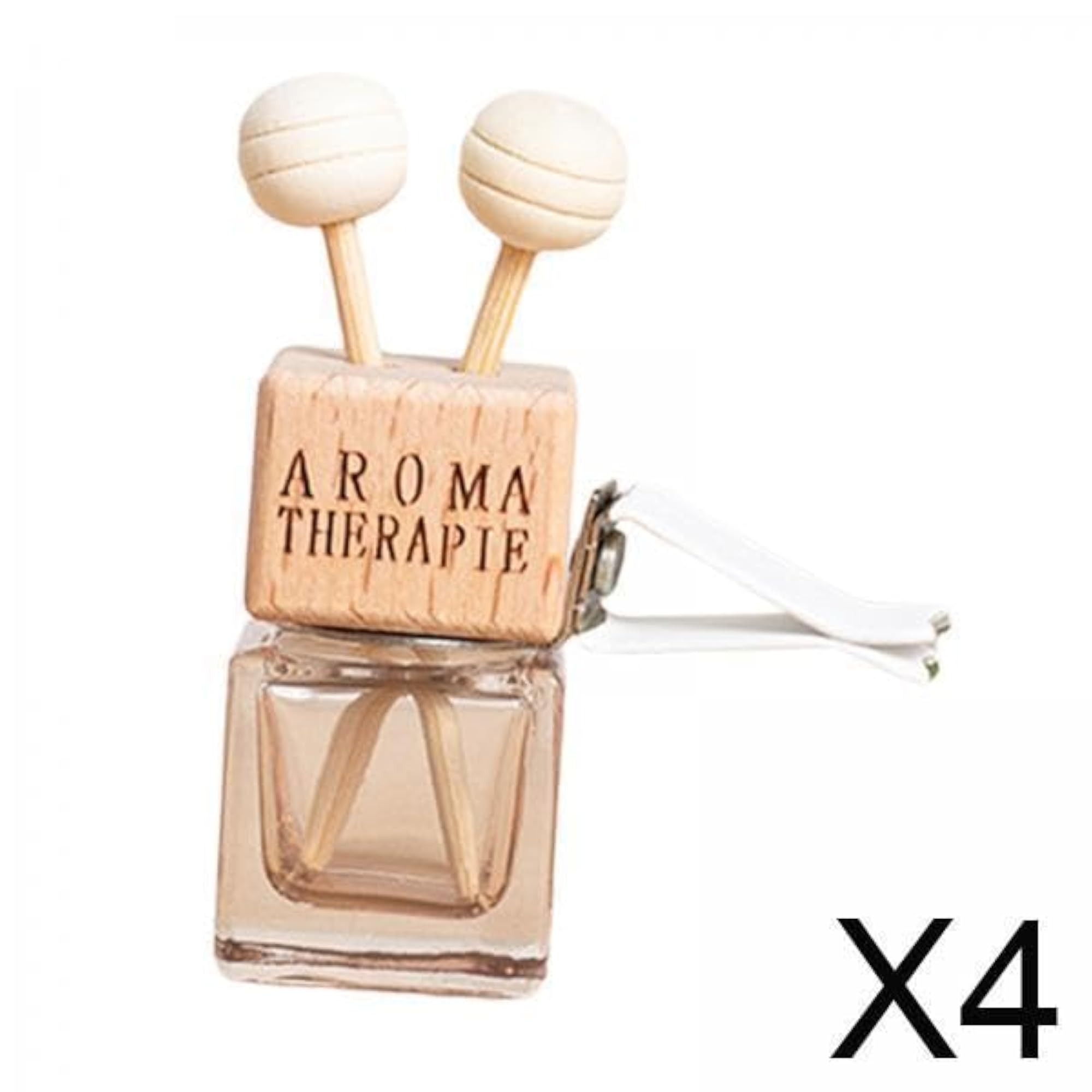 Universal Reusable Auto Perfume Diffuser Bottle, Coffee Color, 4x Set