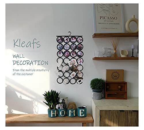 Kleafs -Handmade Scarf Hangers For Closet Organization, Space-Saving Scarf Organizer, Hanger Scarf For Hijab Organizer, Classic Lifestyle For Belt, Tie Or Accessories For Men (Black - 28 Rings) #TOP7