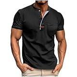 Herren-Shirt, schmale Passform, kurzärmelig, Sommer, lässig, Knopfrevers, einfarbig, Stretch,...