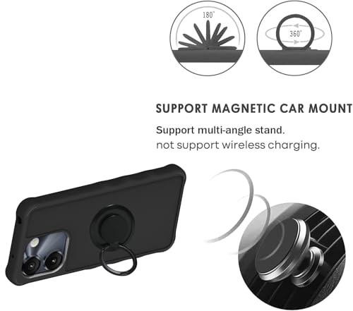 jioeuinly for AirVoice S67 5G / C67 /A67 Case [NO Fit A67L] Compatible for FOXXD Foxx Miro S67 5G / A67 / HTH C67 Phone Case Cover [with Tempered Glass Screen Protector][Ring Support] Black by jioeuinly - Image 5
