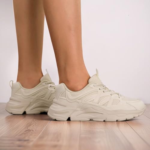 Image of Womens Ladies Walking Shoes Fashion Running Sneakers Casual Comfor Lightweight Breathable Soft Sole Gym Tennis Work