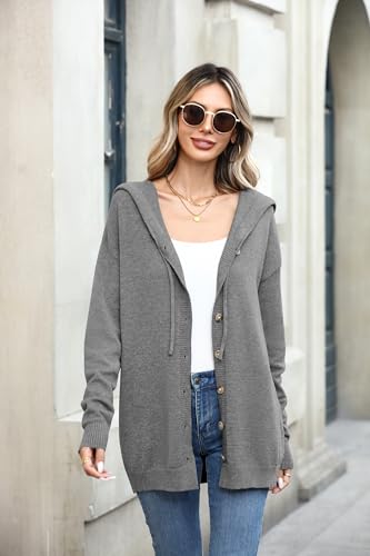 TASAMO Women's Button Down Hoodie Cardigan Sweaters Long Sleeve Fall Fashion Open Front Knit 2025 Winter Outerwear Coats2