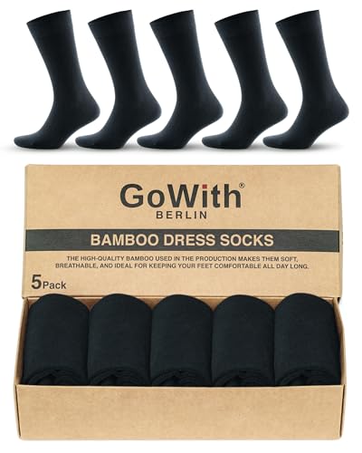 GoWith 5'li Bambu Likralı Dikişsiz 200 İğne Yıkamalı Esnek Sıkmayan Kaliteli Elegance Kutulu Siyah ve Renkli Erkek Çorabı 3557