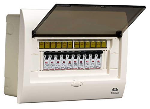 Image of Skava 100% Shock Proof Distribution Box with ABS Base & PC Frame - 6 Way - Beige