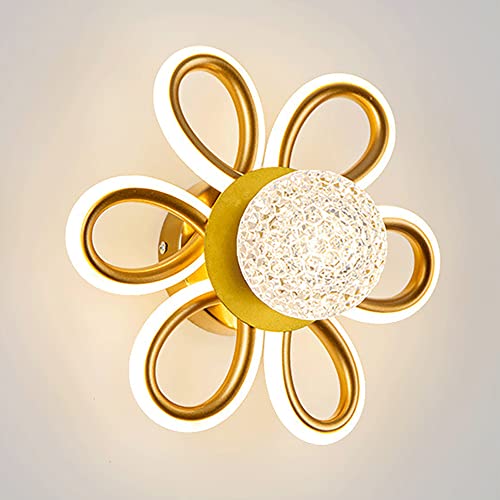 Lámpara de pared con forma de flor LED 27W estilo chino de metal 2