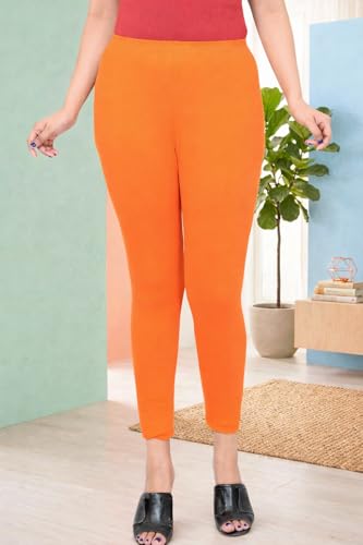 Image of Women Ankle Length Leggings Combo Multicolour Stretchable Cotton Yoga Gym Workout Pants Lyra Jeggings Casual Slim Fit