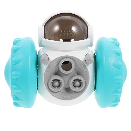 POPETPOP Rompecabezas Dispensador de Golosinas para Perros Comedero Lento Cuencos para Perros Juguetes de Enriquecimiento para Cachorros Robot de Dibujos Animados para Perros Pequeños