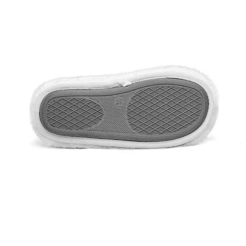 DREAM PAIRS Women's Plush Fuzzy Slip on Indoor Outdoor Winter House Slippers,Size 9-10,Cream,GEROLDY