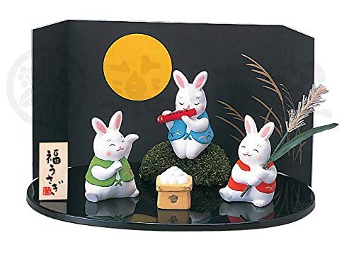 Amazon.co.jp: 薬師窯(yakushigama) 錦彩 十五夜 うさぎ(お月見