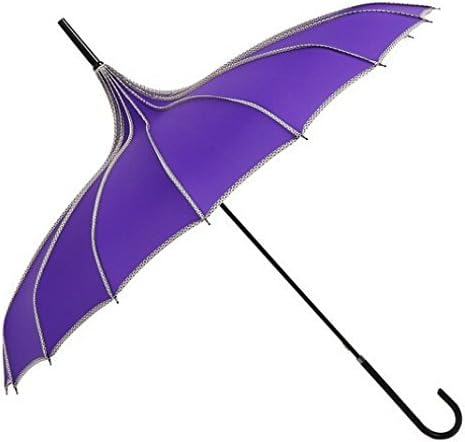 Vista 4 de Sombrilla parasol estilo techo de pagoda VIVISKY (TM) a la antigua, de ingenio, Púrpura