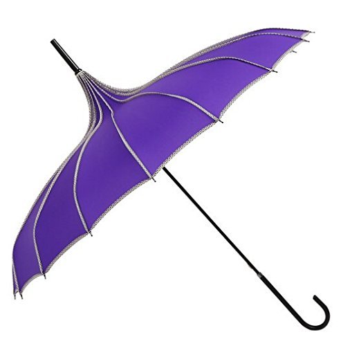 Vivi Sky Pagoda Peak Old-Fashionable Ingenuity Umbrella Parasol (Purple) #TOP3