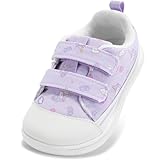 STQ KIDS Baby Girl Shoes Wide Toe Box Todder Barefoot First Walking Shoe Comfortable Girls Sneakers for Daycare Preschool Zero Drop Purple Magic Horse Infant Size 4