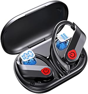 Wireless Earbuds Bluetooth 5.3 Headphones Sports, in Ear Bluetooth Ear buds with Dual LED Display Wireless Headphones 120H Playtime HiFi Stereo Waterproof Wireless Earphones with Earhook for Workout