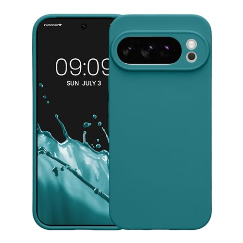 kwmobile Case Compatible with Google Pixel 10 Pro Case - Protective Slim TPU Phone Cover - Soft Matte Finish - Teal Matte - image 8