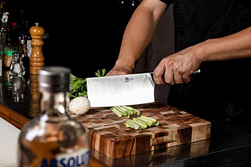 Kyoku Samurai Series 8" Chef Knife + 7" Chinese Vegetable Cleaver - Full Tang - Japanese High Carbon Steel - Pakkawood Handle #TOP1
