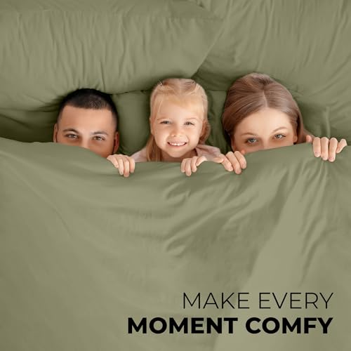Image of ROYALE LINENS 4 Piece Queen Sheets Set - Soft Brushed 1800 Microfiber Bedding - 1 Fitted, 1 Flat Sheet, 2 Pillow Cases - Wrinkle Free & Fade Resistant - Hotel Luxury Bed Sheets (Sage Green, Queen)