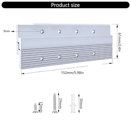 Image of Cleat Picture Hanger 6 Pcs Hardware Kit for Hanging Plywood Picture Hooks, Wall Bracket Hardware Kit Aluminum Z Bar Hangers(2 Hole)