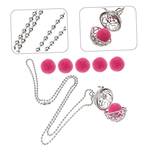 Healifty 3 Sets Perfume Essential Oil Necklace Memorial Necklace Stainless Steel Necklace Charm Necklace Diffusers For Jewelry Essential Oil Neck Chain Hanging Aroma Pendant Copper Cassette #TOP1