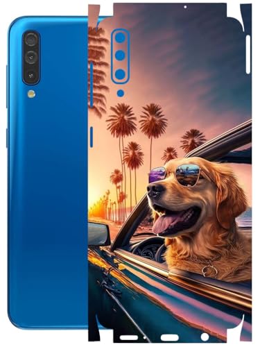 Image of AtOdds - Full Body Back Screen Guard Protector Film - Lamination Wrap Skin Sticker Compatible with Samsung Galaxy A50 | Scratchproof Matte Finish (Happy Doggo)