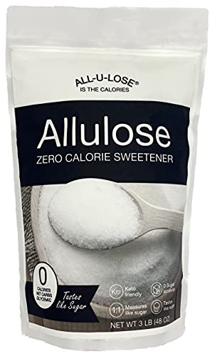Allulose - Natural Sweetener, Sugar Substitute, Crystalline Allulose, 3lb stand-up pouch - All-u-Lose