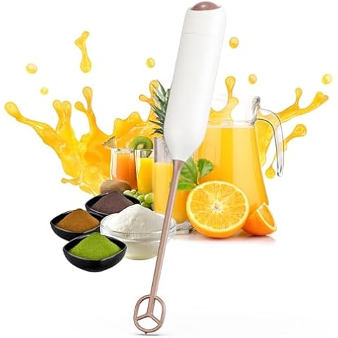 CIRCLE JOY Portable Drink Mixer Handheld, No Foam, No Clumps, Protein Mixer for Pre-workout Mixes Collagen Powder Milk Powder Fiber Drink, Easy Use Less Mess Cover