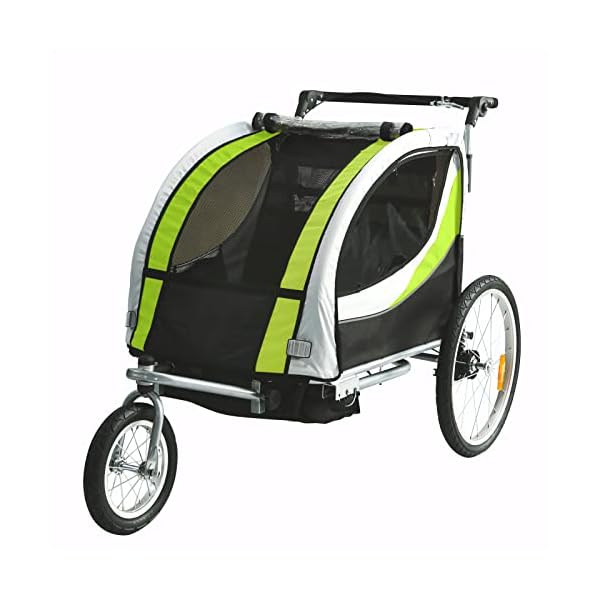 Tiggo Kinderanhänger mit Federung Jogger 2 in 1 Kinderfahrradanhänger Fahrradanhänger Anhänger – Bild 11