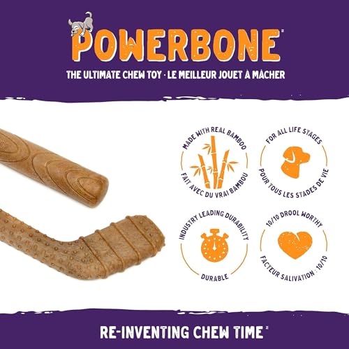 Powerbone Pet Chew Toy for Dogs - Durable, Non Toxic & Pet Safe - Best for Aggressive Chewers, Long Lasting Dental Health, Dog Teeth Cleaning, Dog Life Stages - Hockey Stick 12" by The Chew Club - Image 5