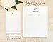 Professional Personalized Notepads - Small Notepad 5x7 w/ 50 Printed Sheets – Monogrammed Personalized Stationery Customizable Up to 8” x 10” – Simple & Classy Desk Supplies – Thin Line Notepad