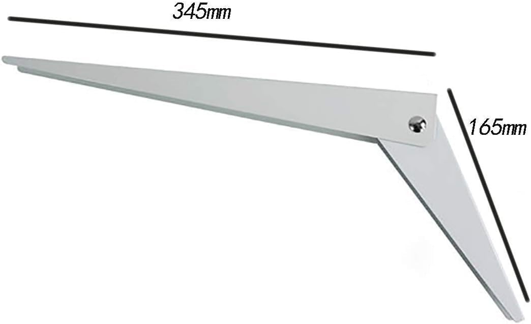 L-Klammern, stützt Regale an der Wand, Regalhalterung, 2 Stück, verstellbare Klammer, faltbares Wandregal, 90-Grad-Winkel, Regalform, rechtwinklig, maximale Belastung 100 kg(165 * 345mm)
