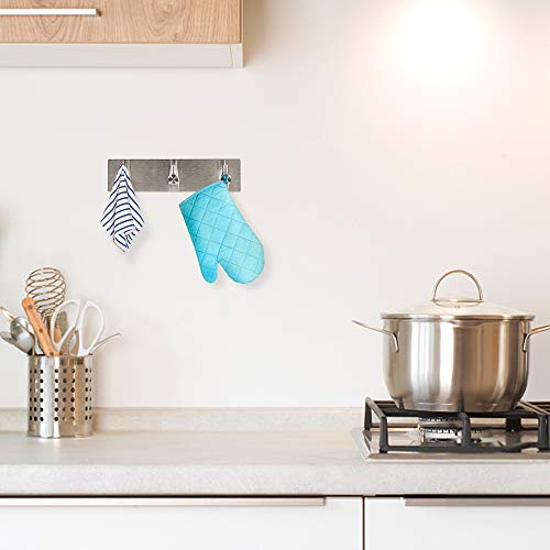 Picowe Key Holder For Wall Decorative, Adhesive Stainless Steel Key Hooks, Key Hanger Key Organizer For Wall, Towel Hook Coat Hanger For Kitchen Bathroom Mudroom Hallway Entryway, Sliver Color #TOP4