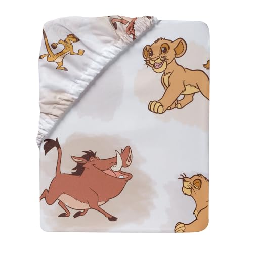 Image of Lambs & Ivy Disney Baby Lion King Safari Fitted Crib Sheet - White