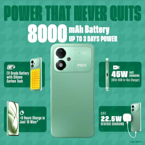 Image of POCO M8 Power 5G, Green, 128 GB, 8 GB RAM