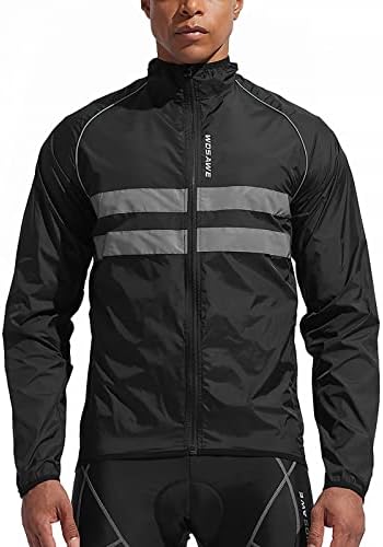 Beokeuioe Unisex Outdoor Rain Jacket for Running and Hiking Sun Protection Jacket Men's Sports Jacket Cycling Jacket Reflective Waterproof and Breathable