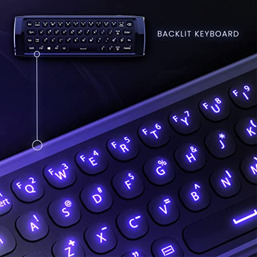 Azulle Lynk Multifunctional Remote Control – Universal Wireless Mouse Touchpad, Windows Keyboard, Backlit, Microphone. #TOP3