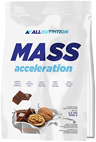 ALLNUTRITION Mass Acceleration Protein Carbohydrate Complex Training Bodybuilding (1000g Caramel - Caramel)