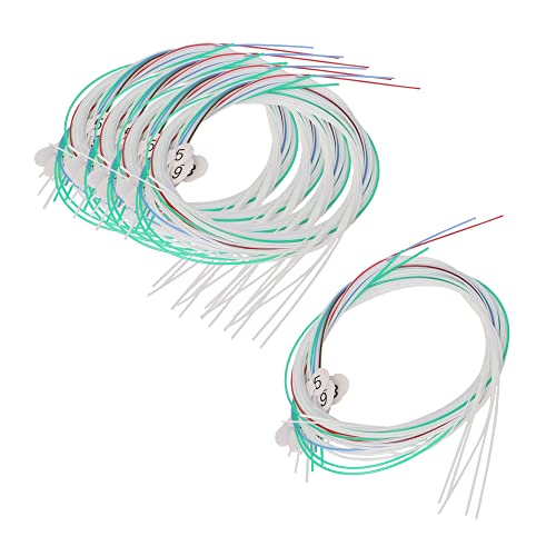 BQLZR Lyre Harp 16 Strings Replacement Nylon 24.41 to 31.5 Inch Multicolor Pack of 5