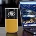 Rico Industries NCAA Colorado Buffaloes 16 oz Ceramic Tumbler with Silicone Grip, Deep Laser Engraved, Black and Gold Colored Design with Slide Lid, Travel Coffee Mug, Matte Glaze