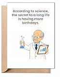 Funny Birthday Cards for Men – Science Humor Birthday Gifts for Him. Dad, Husband, Coworker, Boss, Grandpa – Smart Funny Quote Greeting Card, 5"x7" Folded with Envelope - Gift for 20th, 21st, 25th, 30th, 35th, 40th, 45th, 50th, 55th, 60th, 65th, 70th, 80th, 90th