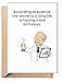 Funny Birthday Cards for Men – Science Humor Birthday Gifts for Him. Dad, Husband, Coworker, Boss, Grandpa – Smart Funny Quote Greeting Card, 5"x7" Folded with Envelope - Gift for 20th, 21st, 25th, 30th, 35th, 40th, 45th, 50th, 55th, 60th, 65th, 70th, 80th, 90th
