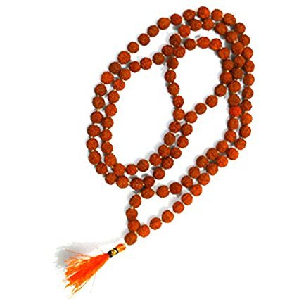 ISKCON Jagannath Rudraksha 5 Mukhi RUDRAKSHA JAAP MALA/Beads for Pooja (Astrology) (108+1 Beads) and Certified