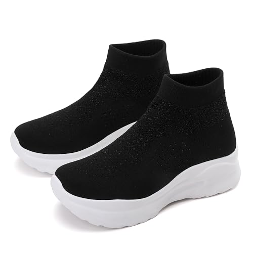 Image of RUIDENG Loafers for Women Comfortable | Women's Walking Shoes Everyday Working | 2 Inch Rocker Bottom