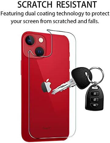 Miniatura 3 de Protector de pantalla trasera para iPhone 13 Mini 2 unidades con protector de lente de cámara 2 unidades, vidrio templado antiarañazos, dureza 9H,