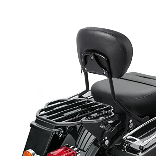 Xfmt Motorcycle King Detachable Two-Up Luggage Rack For Harley Touring Road King Street Glide Road Glide Electra Glide 2009-2023, Flat Black #TOP4
