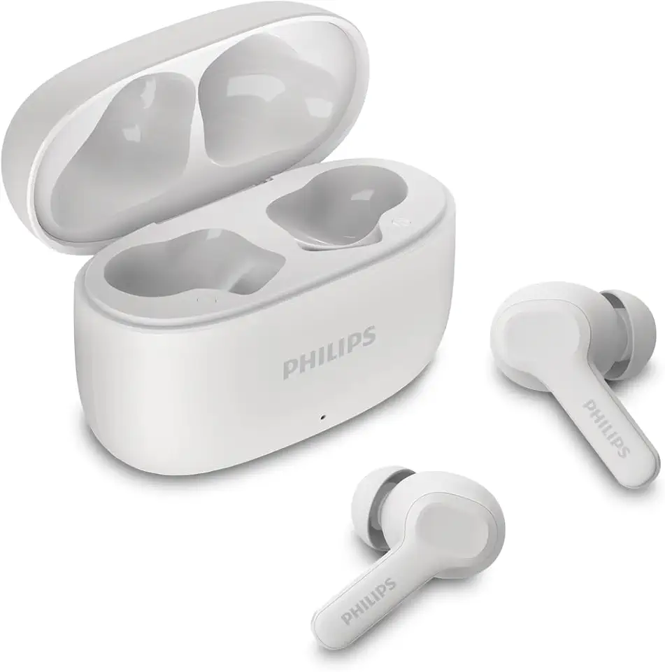 PHILIPS, Fone de Ouvido Sem Fio TWS, TAT1109WT/00, Bluetooth, Com Microfone, Até 24 horas de bateria, Branco