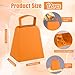 Boao 12 Pack Metal Cowbells with Handle 4 Inch Cow Bells Noise Makers Hand Percussion Cowbells Loud Cheering Bells for Sporting Events Football Games Weddings Celebrations Party(Orange)
