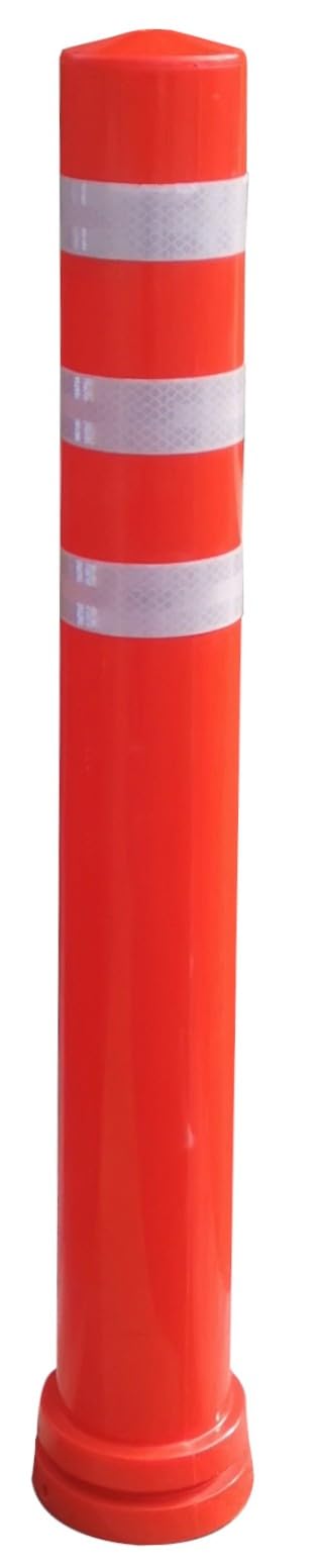 Balise flexible ORANGE 810 x d.80 mm 3 bandes blanches