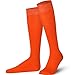Mysocks Knee High Orange Socks for Women Men Cosplay Costume Combed Cotton Seamless Toe Tall Long Socks Orange,8-11