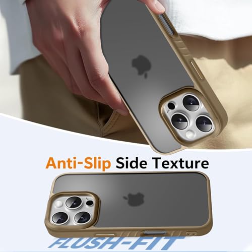 Image of KARWAN️ Shockproof Back Case Cover for iPhone 16 Pro Max | Camera Protection Bump |Shockproof Back Case Cover for iPhone 16 Pro Max - Brown