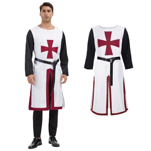 Costume de chevalier croisé confortable pour homme évite les déguisements rigides
